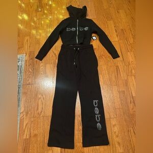 NWT Bebe Black Sweatsuit